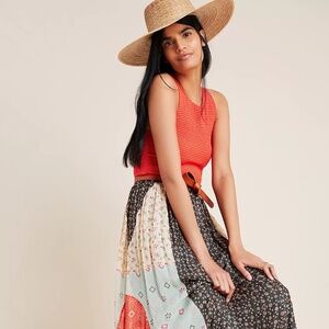 Anthropologie Verb Pleated Maxi Skirt